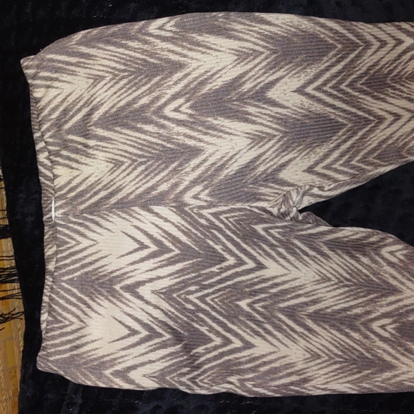 Women's Ces Femme Boho High-waist Chevron Print Bell Bottom Flared Pants - Picture 15 of 15